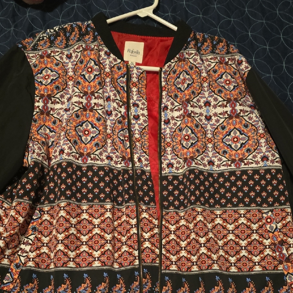 Anthropologie Multicolor Floral Bomber Jacket